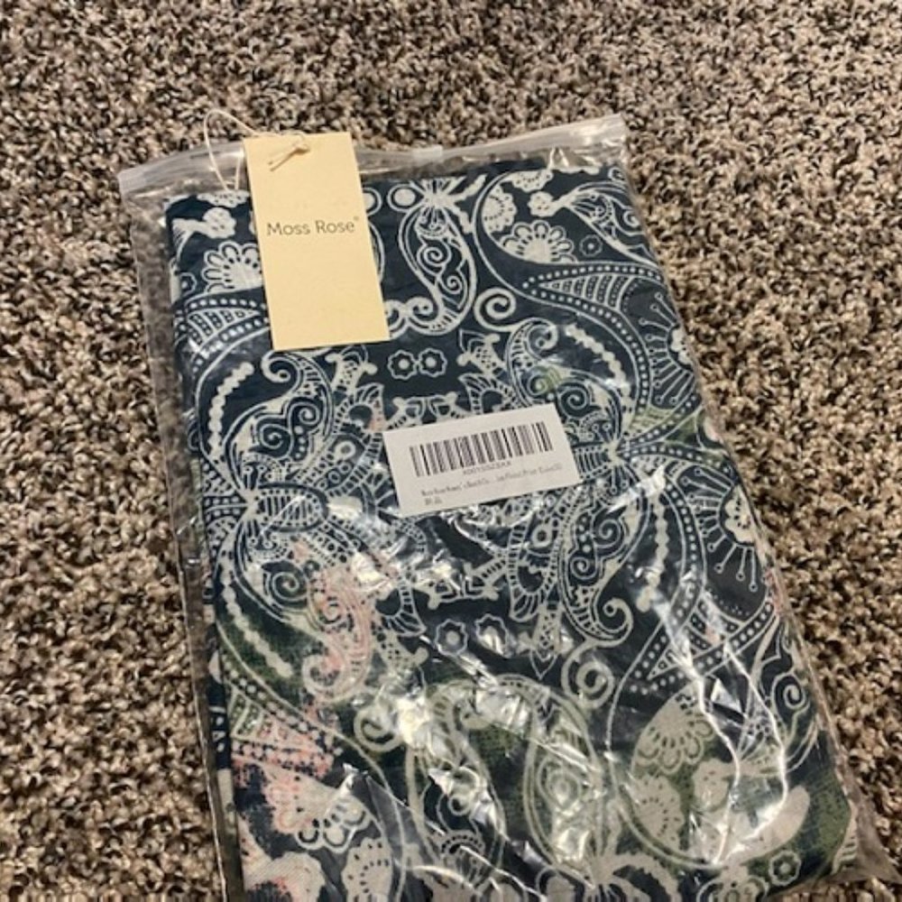 NWT * MOSS ROSE Women's Beach Cover-up BOHEMIAN KIMONO *Green Paisley*  one size - Picture 4 of 4